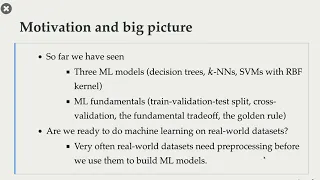5 1 Data Preprocessing Introduction Applied Machine Learning Varada Kolhatkar UBC