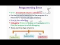 Program Debugging in What is syntax runtime and logical errors with example program