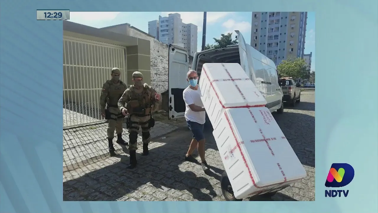 Polícia Militar realiza escolta para transporte de novas doses da vacina contra Covid-19