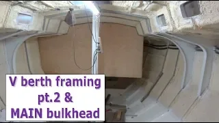 Building my steel sailing yacht Ep.26 V berth framing pt.2 & MAIN bulkhead pt.1