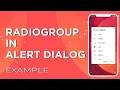 Create AlertDialog with Radio Button Android Tutorial
