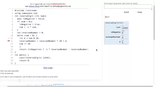 C program reverse array recursion step by step visualisation