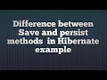 Hibernate 5-Save And persist an entity example