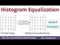 Histogram Equalization Solved Example 2 in Digital Image Processing by Vidya Mahesh Huddar