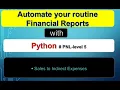 How to Automate your end month Boring Financial reports with Python - PNL