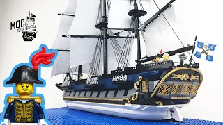 Lego pirate ship MOC La Grenouille The Bluecoat Frigate Speed Build