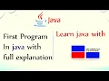 Day-1 Java First Program Explanation with Compile and Execution
