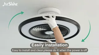Bladeless Led Ceiling Fan Flush Mount For Low Profile Dimming Led Light