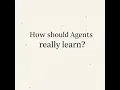 How should AI Agents REALLY learn