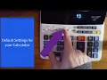 Default Settings for Desktop Calculator