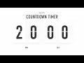20-Minute Countdown Timer Minimal Black White Flip Clock Study Work Focus