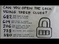 Logic Can you open the lock using these clues Crack the Code viral number puzzle