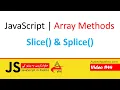 44 Slice Splice Methods Array Methods in JavaScript