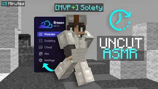 15 minutes of blatant cheating on mvp account with breeze on hypixel killaura tower scaffold