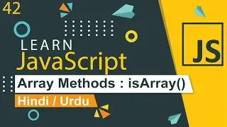 JavaScript isArray Tutorial in Hindi Urdu