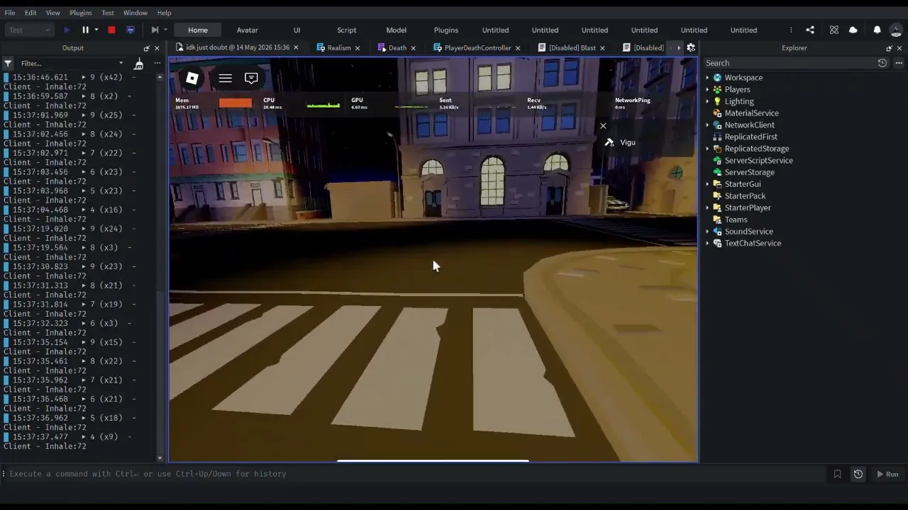 Realistic Horror game movement