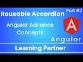 Angular Tutorial Reusable Accordion Component using Input and Output