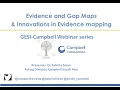 Evidence and Gap Maps EGMs and Innovations in Mapping