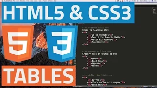 HTML5 and CSS3 beginner tutorial 34 - Introduction to tables