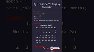 python program to display calendar simple code