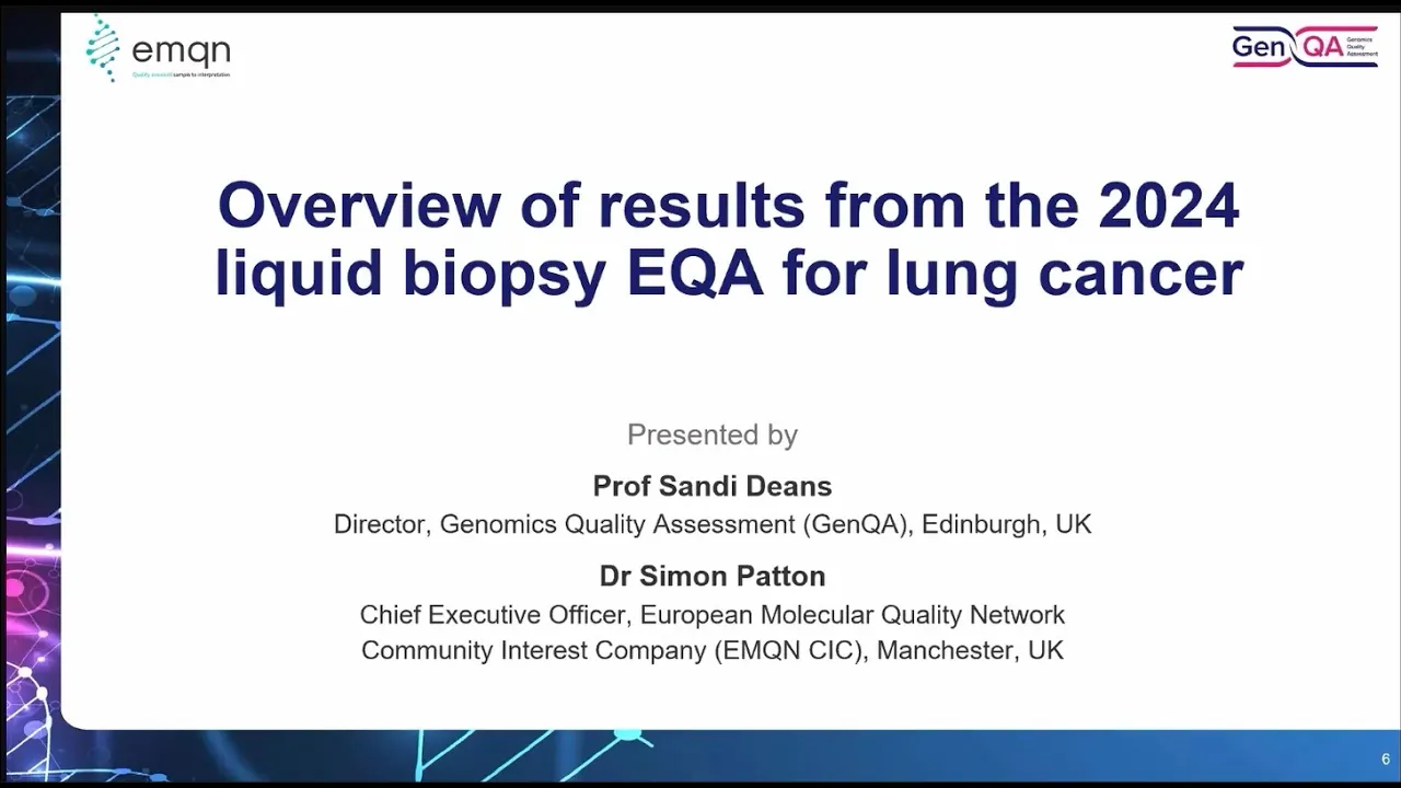 VEEVA APPROVED EQA webinar  EGFR Liquid Biopsy Results Review   Webinar video recordings