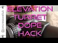 Rifle Scope Elevation Turret DOPE Hack