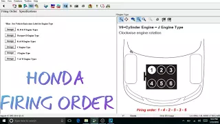 HONDA CIVIC ACCORD ODYSSAY DEL SOL ACURA INTEGRA ACURA VIGOR 4 CYLINDER 6 CYLINDER FIRING ORDER
