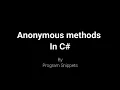 Anonymous method in C
