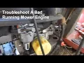 Craftsman Riding Mower Runs Rough Hard To Start Troubleshoot Repair