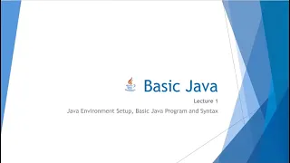 L-01 Java Environment Setup Basic Java Program and Java Syntax Overview Bangla Java Tutorial
