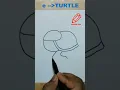 How to Draw a Turtle from the Letter e