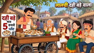 Lalchi Dahi Bade wala | hindi story | Moral story | Moral Comedy |Moral stories | Kahaniya Cartoon