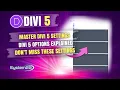 Divi 5 Theme Options Explained - Complete Dashboard Walkthrough for Beginners