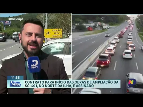 SC-401: assinatura do contrato marca início das obras de ampliação no Norte da Ilha