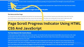 Page Scroll Progress Indicator Using HTML CSS And JavaScript