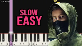 Download Alan Walker \u0026 Alex Skrindo - SKY | SLOW EASY Piano Tutorial by Pianella Piano MP3