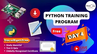 Python with Raspberry Pi Day 4 Loop while for loop Pre Summer Training Certification Progr