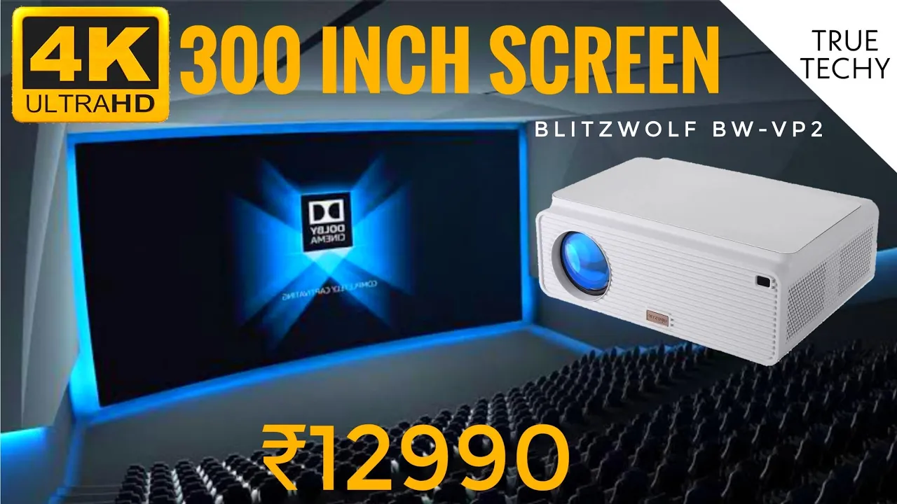 300 inch 4K Screen In ₹12990, BlitzWolf BW-VP2 Projector Review, Worlds Best Projector Under ₹15000
