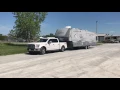 Ford F-150 with 5 foot bed Open Range Light 5th Wheel do a 90 Degree Turn