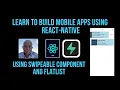 React Native Mobile App Tutorial Using Swipeable Component With FlatList - Swipe To Delete