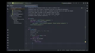 Password validation using Python