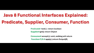 Java 8 Functional Interfaces Explained Predicate Supplier Consumer Function Java 8 features