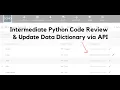 Intermediate Python Code Review - Domo Data Dictionary API