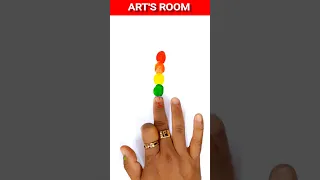 Amazing finger painting technique to make a cute caterpillar