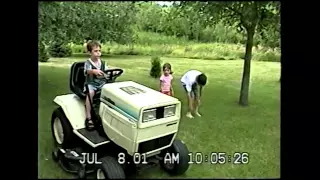 Connor Riding a Tractor 2001