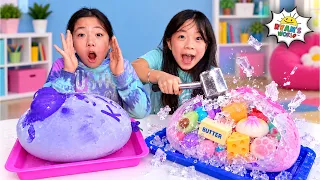 Melting GIANT ICE BALLOONS to Save the SQUISHIES with Emma and Kate!