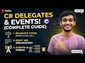 Delegate It s Types Built-in Delegate Event in C Complete Tutorial with Code Practice