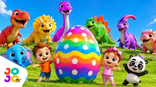 Learn Colors & Dinosaur Names with 6 Little Dinos 🦕🥚 Easter Egg Surprise Hatching | JOJO TV