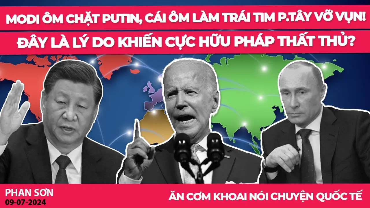 Outline Video Modi ôm chặt Putin, cái ôm làm trái tim p.Tây vỡ vụn! Đây là lý do khiến Cực Hữu Pháp thất thủ?