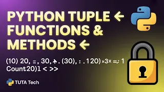 Python Tuple Explained Important Tuple Function Methods in Python with Examples Python Tutoria